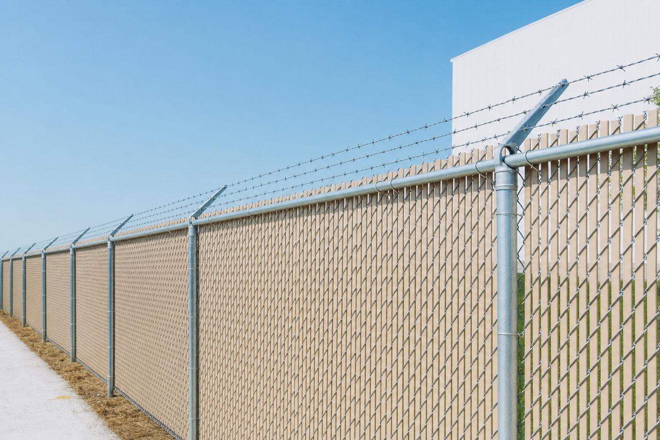 Commercial fence installation